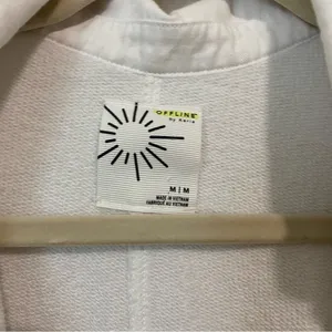 Aerie White Button Front Shacket size Medium thumbnail 5