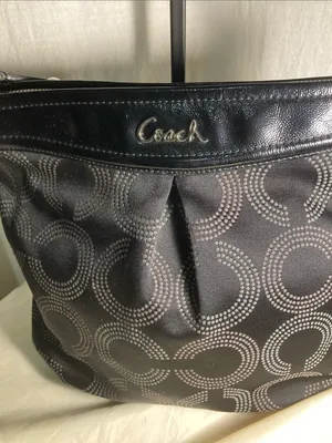 Coach Ashley Dotted Op Art shoulder bag made of jacquard fabric and leather thumbnail 2