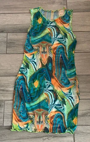 SHEIN Colorful Swirl Mini Dress thumbnail 1