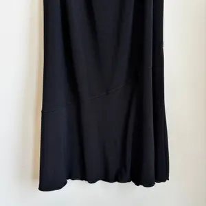 Vintage Y2K Clara's Black Flowy Skirt Maxi Assymtetrical Seem Long Stretchy thumbnail 8