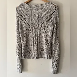 American Eagle Marled Gray Chunky Knit Y2K‎ Sweater thumbnail 3