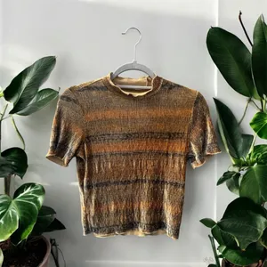 Zara Crushed Velvet Short Sleeve Top Medium thumbnail 2