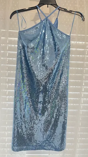 Prabal Gurung Elegant Blue Sequin Dress Size XS thumbnail 1