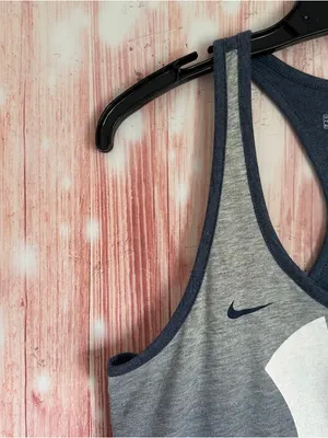 Nike Athletic Cut MLB New York Yankees Navy Ombre Gray Logo Tank Top Sz S thumbnail 3