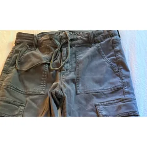 American Eagle Pants Womens Size 8 Gray Cargo Jogger Stretch Utility Ankle thumbnail 5