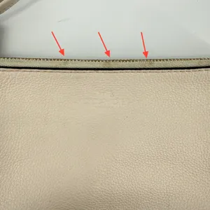 Coach Double Zip Pebble Leather‎ Wristlet Wallet Clutch Cream F54056 Gold Accent thumbnail 2