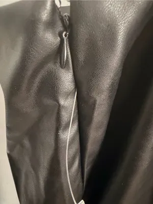 Old Navy Black Faux-Leather Wrap Mini Skirt thumbnail 5