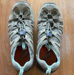 Merrell Tan and Gray Hiking Shoes thumbnail 1