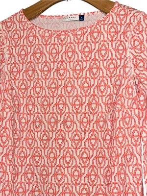 Cabana Life Women’s Size S Pink Coral White Medallion Patterned Mini Dress thumbnail 4