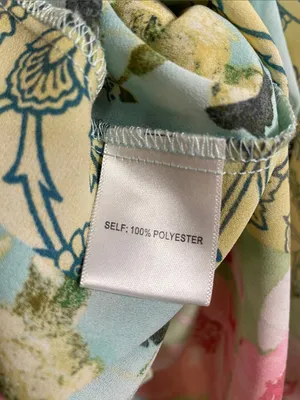 NWT Rose & Olive Women’s Floral Print Patchwork Silky LS Button-Up Blouse thumbnail 8