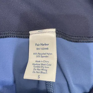 Fair Harbor Bayview bike short navy colorblock Women's S‎ Back Zipper Pocket NWT thumbnail 3