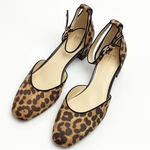 CABI Kiki Leopard Print Faux Calf Hair Adjustable Ankle Strap Block Heels 8 thumbnail 11