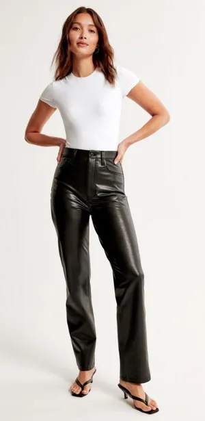 Abercrombie Leather Vegan Pants thumbnail 1