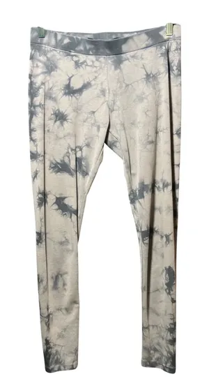 Kensie‎ Womens Grey White Tie Dye Leggings Size 6 Elastic Waist Slim Fit Pants thumbnail 1