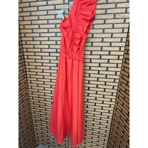 Zesica‎ Red One Shoulder Belted Ruffle Midi Dress Size XL thumbnail 3