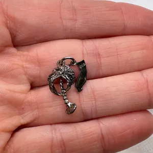 Vintage Palm Springs Palm Tree Sterling Silver California Nickel Charm 1.32g‎ thumbnail 7