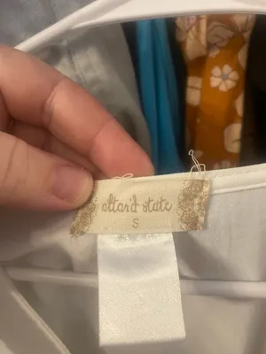 Altar'd State White Smocked-Hem Long Sleeve Top - Women by size small thumbnail 8