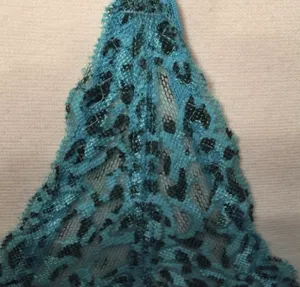 RAMPAGE Turquoise Lace Cheetah Design Racerback Bra thumbnail 4