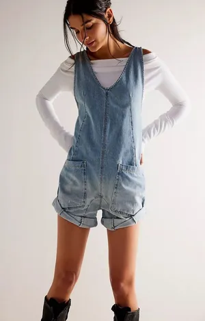 NEW WeThe Free High Roller Shortall In Bright Eyes Sold Out On Free People thumbnail 1