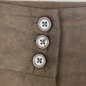 Sandro Brown Faux Suede Wide Leg Trouser Pants 6 thumbnail 4