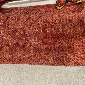 Jessica Simpson Coral Textured Hobo with Yellow Butterfly Accent thumbnail 8