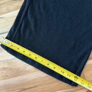 NWT Lulus Ribbed Cropped Flare Pant Black Medium thumbnail 7