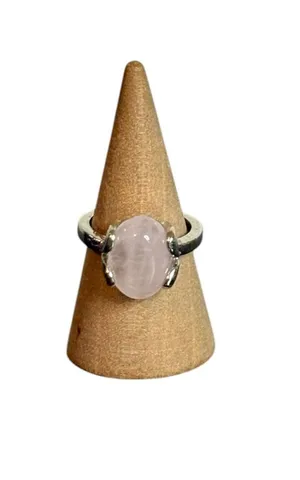 Handmade Rose Quartz Crystal Ring | Size 6 thumbnail 1