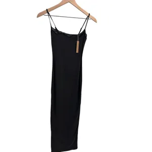 NWT Skims Fits Everybody Lace-Trimmed Stretch Maxi Dress Onyx XS ( Sold out) thumbnail 4