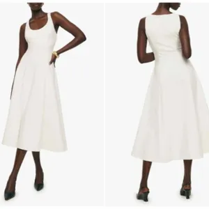 Reformation Mikol Princess Seam Pleated A-Line Midi Dress Medium thumbnail 12
