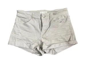 khaki high waisted shorts thumbnail 1