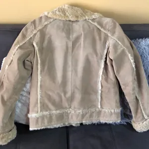 WILSONS LEATHER Tan Suede and Faux Fur Coat Size M thumbnail 3
