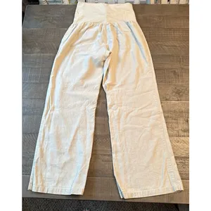 Just Living Women's Beige Wide Leg Linen Casual Pants Size Small thumbnail 7
