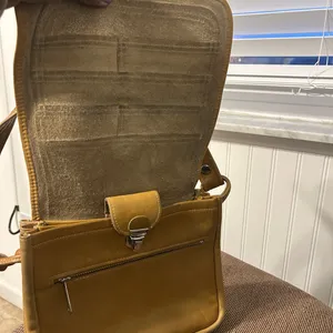Vintage Tan Genuine Leather Shoulder Bag thumbnail 11