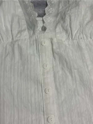 wild fable White Button-Front Lace-Trim Mini Dress thumbnail 2