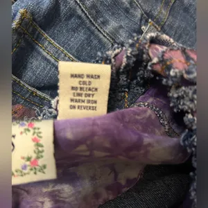 Vintage Tantrums Jean floral Jacket size M thumbnail 4