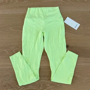 Lululemon High Rise Leggings Align 28" Size US 6 Neon Green thumbnail 1