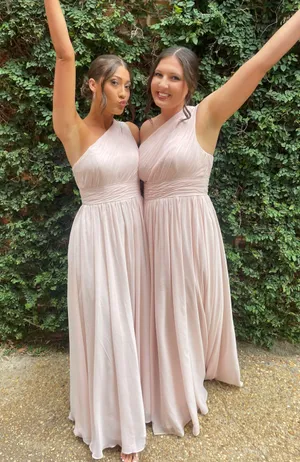 Azazie Bridesmaids Dress Molly Blushing Pink Bridesmaid Dress thumbnail 3