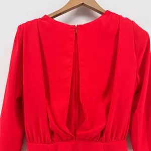 Amanda Uprichard Red Surplice Ruched V-Neck Mini Dress Size Small Tulip‎ Skirt thumbnail 5