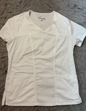 Uniform Advantage Scrub Top Butter Soft White thumbnail 1