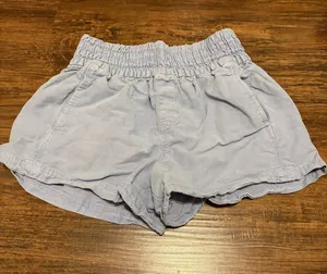 NEW Aerie Shorts Size XS Blue Chambray Elastic Waist Comfort Casual With Pockets thumbnail 1
