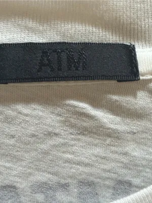 ATM Anthony Thomas Melillo White Boxy Tee Size M EUC Black Size M thumbnail 4