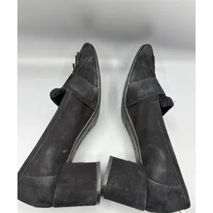 Reaction Kenneth Cole‎ Shoes Womens 8 Black Suede Loafers Fringe Block Heel thumbnail 5