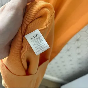 ALC Frank Orange Ribbed Midi Dress thumbnail 6