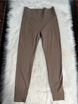 Halara Brown Ultra Sculpt High Waisted 7/8 Leggings NWOT M thumbnail 2