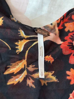 Free People Havana Black Floral Top thumbnail 5