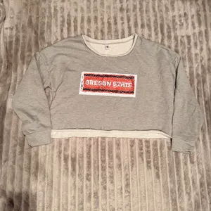 Oregon State Beavers‎ Sequin Flip Crop Sweatshirt Gray XL thumbnail 2