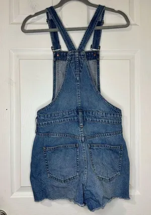 Madewell Adirondack Short Overalls Denim Medium Wash Women’s XS thumbnail 2