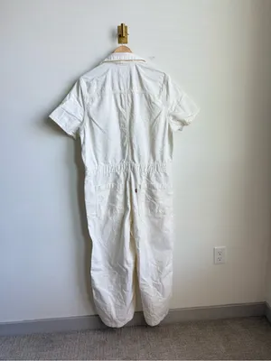 Levi’s Short Sleeve Heritage Lightweight Denim Jumpsuit White XL thumbnail 12