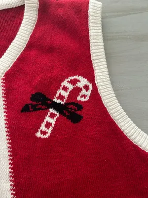 Santa Ugly Christmas Sweater Vest Women Size Small Tacky Christmas Santa Costume thumbnail 9