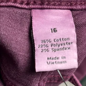Lane Bryant Mid-Rise Essential Stretch Girlfriend Crop Purple Jeans thumbnail 11